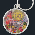 Spain Sunshine Spanish Travel Art Keychain<br><div class="desc">This Spain Sun collage is all about visiting the beautiful country of Spain. Our Spanish collage incorporates antique ephemera showing beautiful vintage images - a Spanish-inspired antique sun face, Barcelona and Madrid tile signs, Spanish architecture, Spanish Flamenco dancing, a Spanish fan, as well as roses, lace, and a glass of...</div>