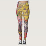 Spain Sunshine Spanish Travel Art Leggings<br><div class="desc">This Spain Sun collage is all about visiting the beautiful country of Spain. Our Spanish collage incorporates antique ephemera showing beautiful vintage images - a Spanish-inspired antique sun face, Barcelona and Madrid tile signs, Spanish architecture, Spanish Flamenco dancing, a Spanish fan, as well as roses, lace, and a glass of...</div>