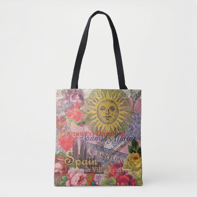 Spain Sunshine Spanish Travel Art Tote Bag (Front)