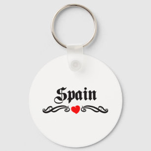 Spain Tattoo Style Keychain