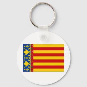 Spain Valencia Flag Keychain