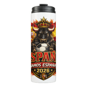 Spain ¡Vamos España! 2026 Soccer Fan Thermal Tumbler