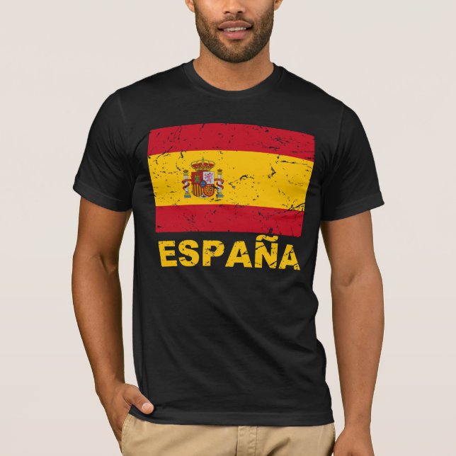 Spain Vintage Flag T-Shirt (Front)