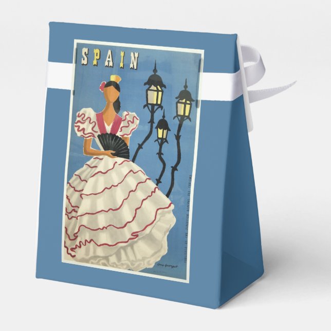 SPAIN Vintage Travel favour box (Back Side)