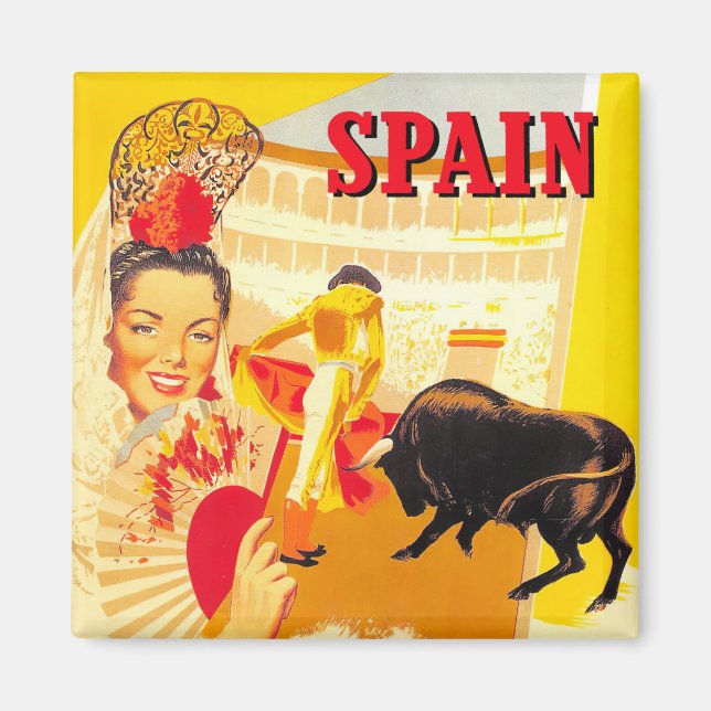 Spain vintage travel magnet (Front)