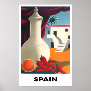 Spain vintage travel poster