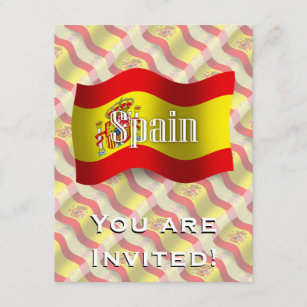 Spain Waving Flag Invitation