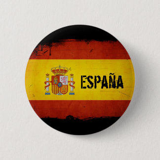 Spainish Pride Grunge Spain Flag 2 Inch Round Button