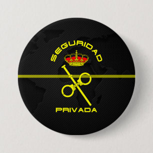 Spain's Private Security Flags 3 Inch Round Button