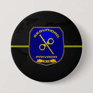 Spain's Private Security Flags 3 Inch Round Button