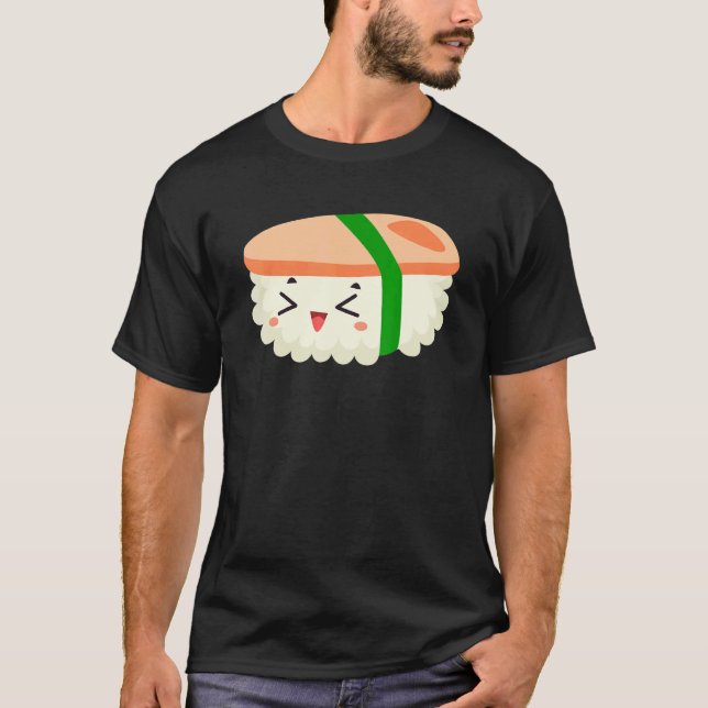 Spam Musubi Food Instruction Diagram Japanese Hawa T-Shirt (Front)