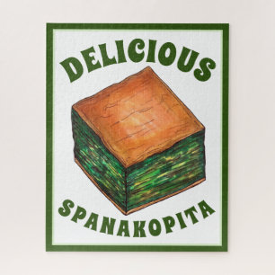 Spanakopita Greek Food Spinach Feta Phyllo Pie Jigsaw Puzzle
