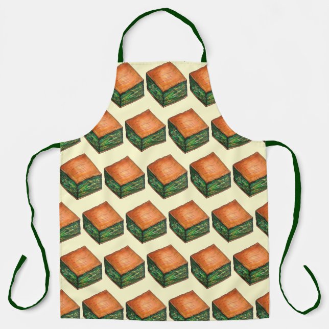Spanakopita Greek Food Spinach Pie Savory Pastry Apron (Front)