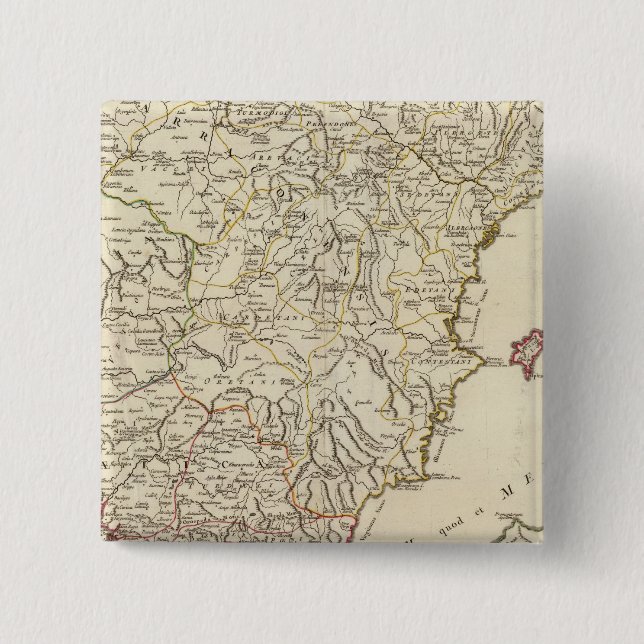 Spance and Portugal 2 Inch Square Button (Front)