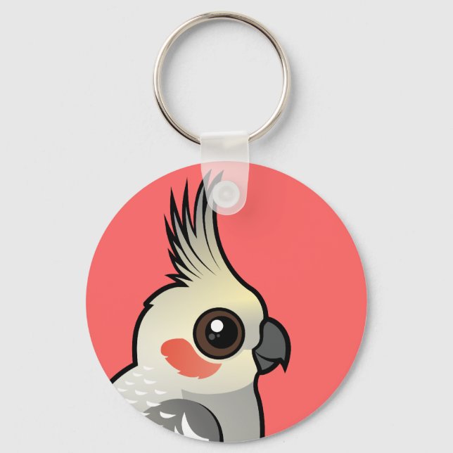Spangled Cockatiel Keychain (Front)