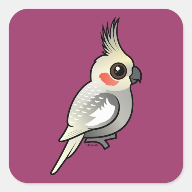Spangled Cockatiel Square Sticker (Front)