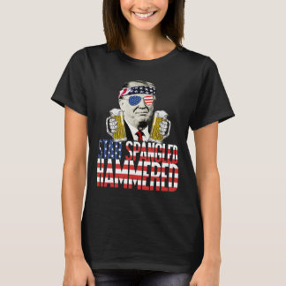 Spangled Hammered President Donald Trump Beer Love T-Shirt