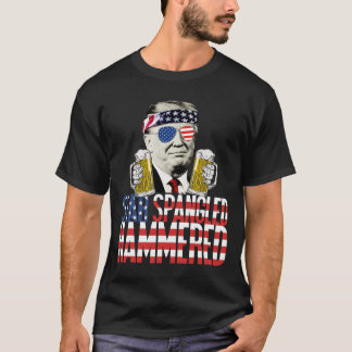 Spangled Hammered President Donald Trump Beer Love T-Shirt
