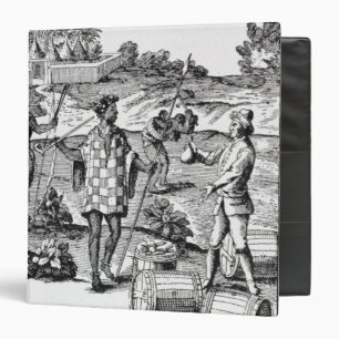 Spaniard Bartering with Natives of Patagonia Binder