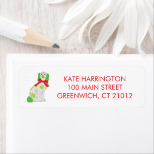 Spaniel Christmas Return Address Label