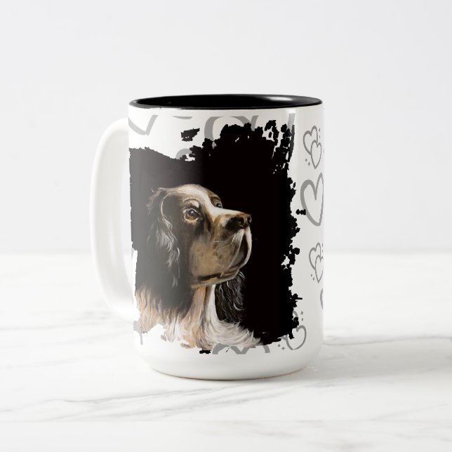Spaniel dog love mug  (Devant gauche)