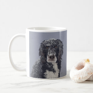 Spaniel dog mix pet portrait coffee mug