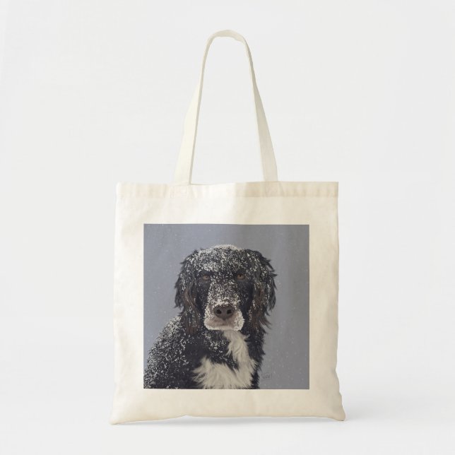Spaniel dog mix pet portrait  tote bag (Front)