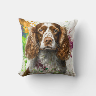 Spaniel Dog Throw Pillow
