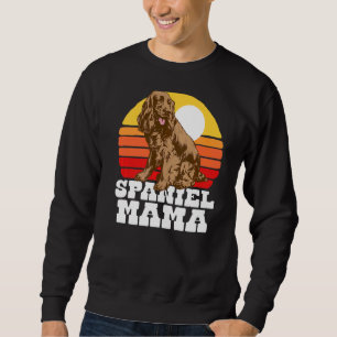 Spaniel Mama Cute Retro Cocker 80s Sunset Vintage Sweatshirt