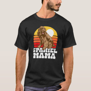 Spaniel Mama Cute Retro Cocker 80s Sunset Vintage  T-Shirt