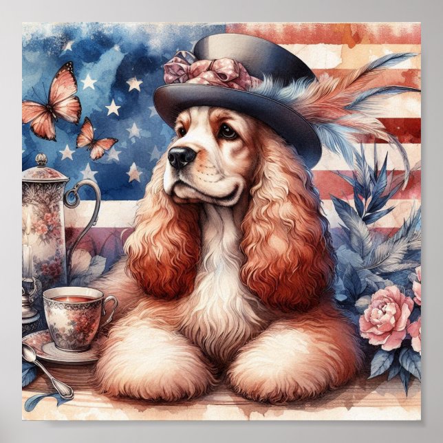 spaniel veteran day 4th poster (Front)