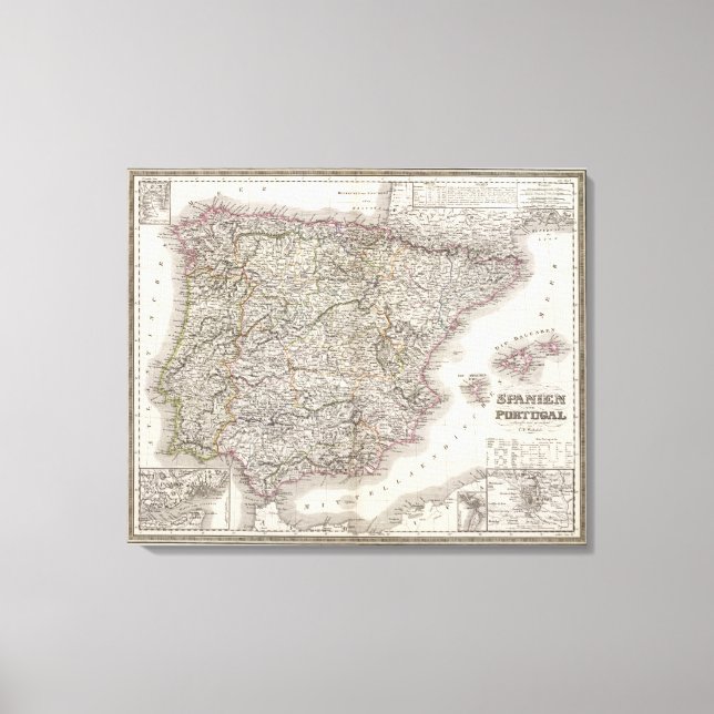 Spanien, Portugal Canvas Print (Front)