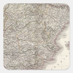 Spanien, Portugal Square Sticker
