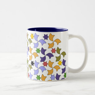 Spanish Alhambra style Tile Mosaic Pattern Two-Tone Coffee Mug