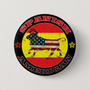 Spanish American Bull 2 Inch Round Button