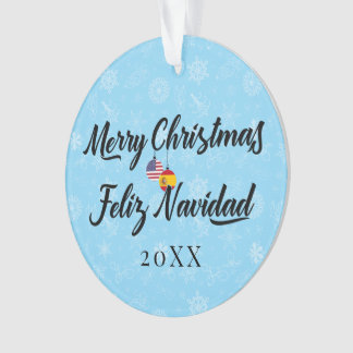 Spanish American With Custom Year Bilingual Ornament