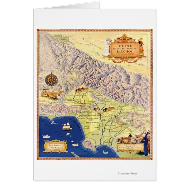 Spanish and Mexican Ranchos of Los Angeles Map (Front)