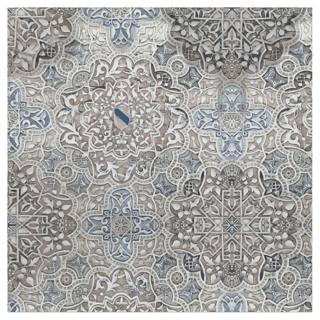 Spanish Arabesque Pattern Fabric (Close Up)