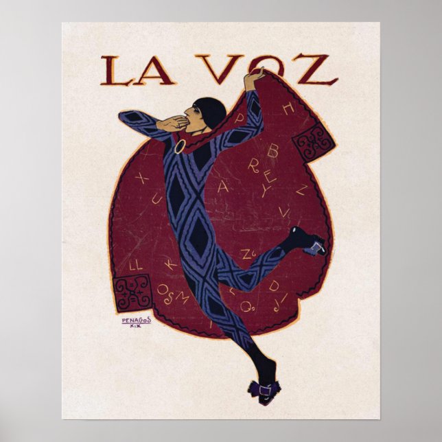 Spanish Art Deco Illustration ~ Artist Penagos Poster (Front)