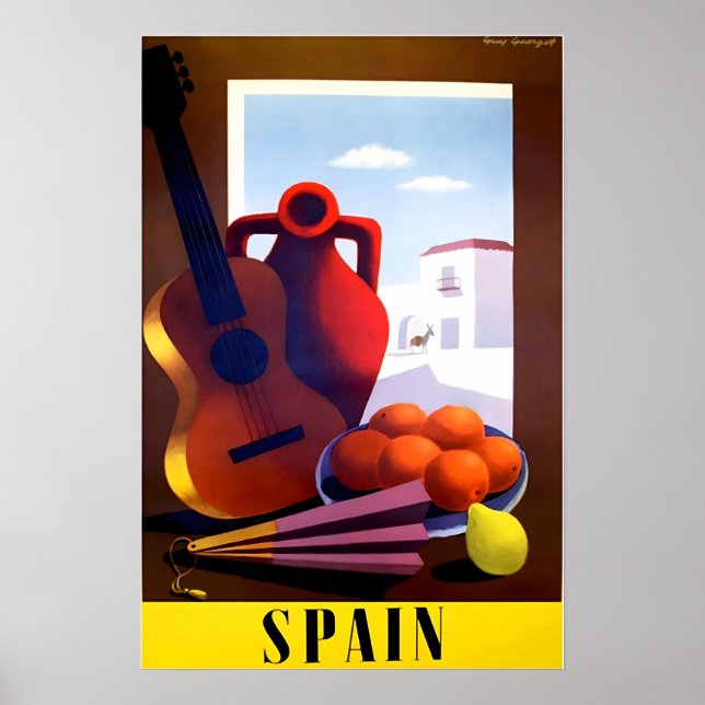 Spanish Art Spain Travel Poster Print  (Devant)