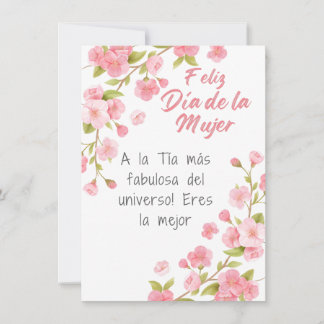 Spanish - Aunt Happy Women's Day Card