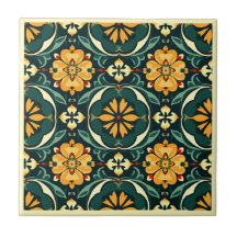 Spanish Azulejos style ceramic tiles