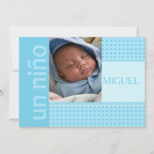 spanish Baby Boy Birth Announcement