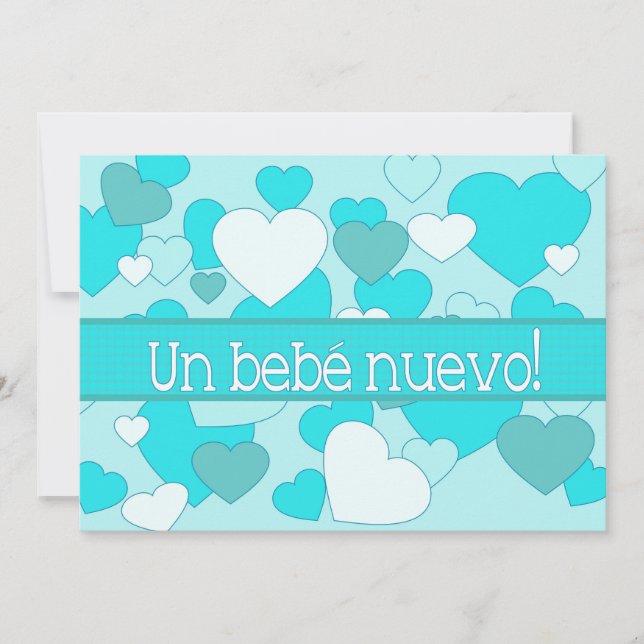 spanish Baby Boy Birth Announcement (Front)
