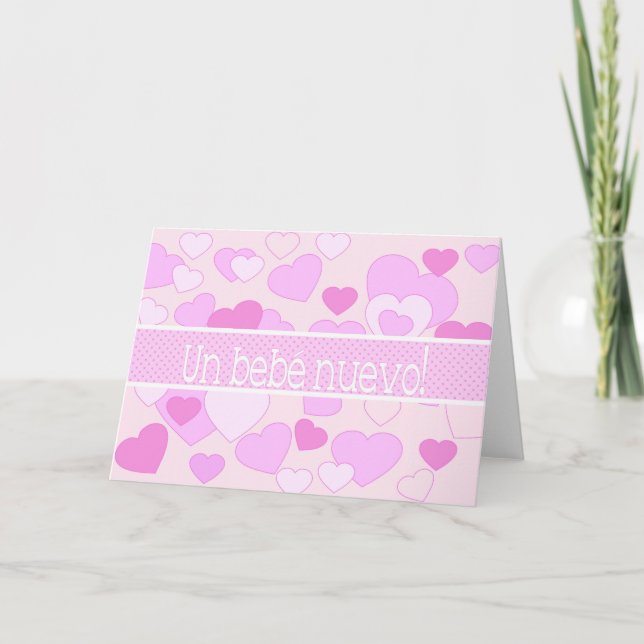 Spanish Baby Girl congratulations Card (Front)