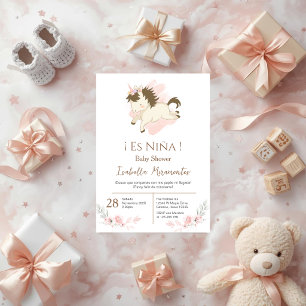 Spanish Baby Shower Girl invitation