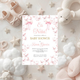 Spanish Baby Shower Girl Invitation