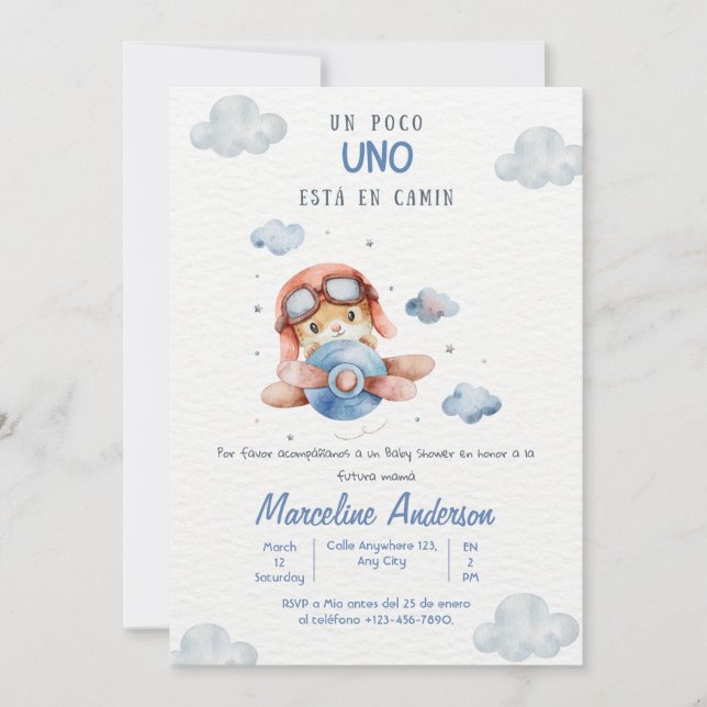 Spanish Baby Shower Invitation (Front)