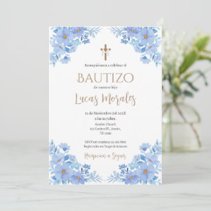 Spanish Baptism Boy invitation