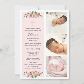 Spanish Baptism for Girl Bautizo para Ñina Invitation